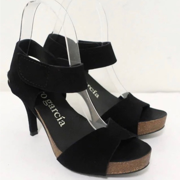 Pedro Garcia Shoes - Pedro García Lila Black Suede Ankle Strap Sandal 9 US / 39 EU women’s shoe